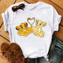 Load image into Gallery viewer, Cartoon Print t shirt Lion King Tshirt Women Tshirt Summer Fashion Women Tops Tee New Cute Harajuku Tops T-shirts Clothes Femme