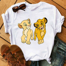 Load image into Gallery viewer, Cartoon Print t shirt Lion King Tshirt Women Tshirt Summer Fashion Women Tops Tee New Cute Harajuku Tops T-shirts Clothes Femme