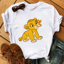 Load image into Gallery viewer, Cartoon Print t shirt Lion King Tshirt Women Tshirt Summer Fashion Women Tops Tee New Cute Harajuku Tops T-shirts Clothes Femme