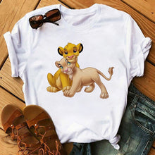 Load image into Gallery viewer, Cartoon Print t shirt Lion King Tshirt Women Tshirt Summer Fashion Women Tops Tee New Cute Harajuku Tops T-shirts Clothes Femme
