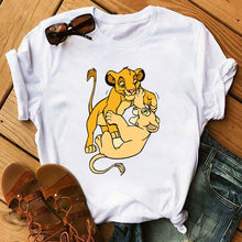 Load image into Gallery viewer, Cartoon Print t shirt Lion King Tshirt Women Tshirt Summer Fashion Women Tops Tee New Cute Harajuku Tops T-shirts Clothes Femme