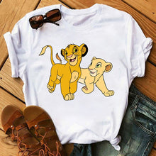 Load image into Gallery viewer, Cartoon Print t shirt Lion King Tshirt Women Tshirt Summer Fashion Women Tops Tee New Cute Harajuku Tops T-shirts Clothes Femme