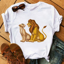 Load image into Gallery viewer, Cartoon Print t shirt Lion King Tshirt Women Tshirt Summer Fashion Women Tops Tee New Cute Harajuku Tops T-shirts Clothes Femme