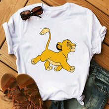 Load image into Gallery viewer, Cartoon Print t shirt Lion King Tshirt Women Tshirt Summer Fashion Women Tops Tee New Cute Harajuku Tops T-shirts Clothes Femme