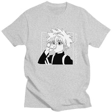 Load image into Gallery viewer, Kawaii Hunter X Hunter Tshirt Men Short Sleeve Killua Zoldyck T-shirt Crew Neck Fitted Soft Cotton Anime Manga Tee Shirt Clothes