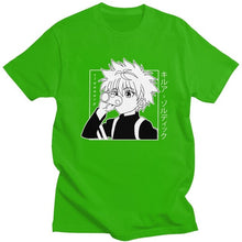Load image into Gallery viewer, Kawaii Hunter X Hunter Tshirt Men Short Sleeve Killua Zoldyck T-shirt Crew Neck Fitted Soft Cotton Anime Manga Tee Shirt Clothes