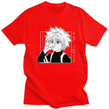 Load image into Gallery viewer, Kawaii Hunter X Hunter Tshirt Men Short Sleeve Killua Zoldyck T-shirt Crew Neck Fitted Soft Cotton Anime Manga Tee Shirt Clothes