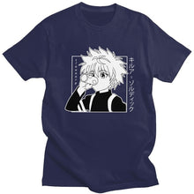 Load image into Gallery viewer, Kawaii Hunter X Hunter Tshirt Men Short Sleeve Killua Zoldyck T-shirt Crew Neck Fitted Soft Cotton Anime Manga Tee Shirt Clothes