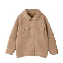 Load image into Gallery viewer, 2020 early spring anti sheepskin coat female new loose plush coat shirt jacket