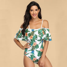 Load image into Gallery viewer, NAKIAEOI 2020 New Sexy Bikinis Women High Waist Swimsuit Push Up Swimwear Flower Print Ruffle Bikini Set Beach Wear Bathing Suit