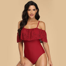 Load image into Gallery viewer, NAKIAEOI 2020 New Sexy Bikinis Women High Waist Swimsuit Push Up Swimwear Flower Print Ruffle Bikini Set Beach Wear Bathing Suit