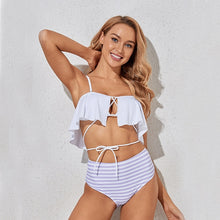 Load image into Gallery viewer, NAKIAEOI 2020 New Sexy Bikinis Women High Waist Swimsuit Push Up Swimwear Flower Print Ruffle Bikini Set Beach Wear Bathing Suit