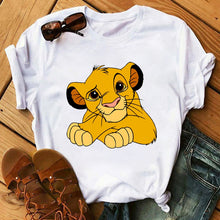 Load image into Gallery viewer, Cartoon Print t shirt Lion King Tshirt Women Tshirt Summer Fashion Women Tops Tee New Cute Harajuku Tops T-shirts Clothes Femme
