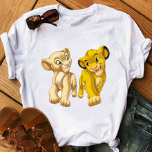 Load image into Gallery viewer, Cartoon Print t shirt Lion King Tshirt Women Tshirt Summer Fashion Women Tops Tee New Cute Harajuku Tops T-shirts Clothes Femme
