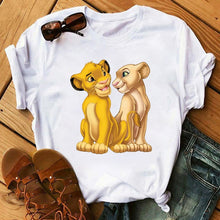 Load image into Gallery viewer, Cartoon Print t shirt Lion King Tshirt Women Tshirt Summer Fashion Women Tops Tee New Cute Harajuku Tops T-shirts Clothes Femme
