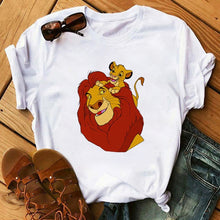 Load image into Gallery viewer, Cartoon Print t shirt Lion King Tshirt Women Tshirt Summer Fashion Women Tops Tee New Cute Harajuku Tops T-shirts Clothes Femme
