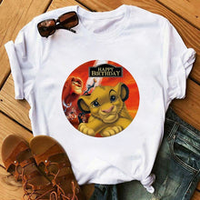 Load image into Gallery viewer, Cartoon Print t shirt Lion King Tshirt Women Tshirt Summer Fashion Women Tops Tee New Cute Harajuku Tops T-shirts Clothes Femme
