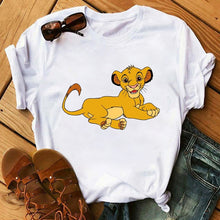 Load image into Gallery viewer, Cartoon Print t shirt Lion King Tshirt Women Tshirt Summer Fashion Women Tops Tee New Cute Harajuku Tops T-shirts Clothes Femme
