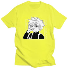 Load image into Gallery viewer, Kawaii Hunter X Hunter Tshirt Men Short Sleeve Killua Zoldyck T-shirt Crew Neck Fitted Soft Cotton Anime Manga Tee Shirt Clothes
