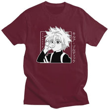 Load image into Gallery viewer, Kawaii Hunter X Hunter Tshirt Men Short Sleeve Killua Zoldyck T-shirt Crew Neck Fitted Soft Cotton Anime Manga Tee Shirt Clothes
