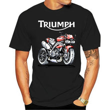 Load image into Gallery viewer, Speed Triple 1050 Triumph Motorcycle T-shirt Men Black T Shirt Vintage Cafe Racer Clothing Cotton Tshirts Biker Tops Moto Tee
