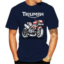 Load image into Gallery viewer, Speed Triple 1050 Triumph Motorcycle T-shirt Men Black T Shirt Vintage Cafe Racer Clothing Cotton Tshirts Biker Tops Moto Tee
