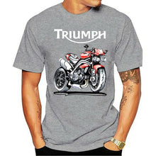 Load image into Gallery viewer, Speed Triple 1050 Triumph Motorcycle T-shirt Men Black T Shirt Vintage Cafe Racer Clothing Cotton Tshirts Biker Tops Moto Tee
