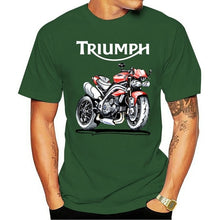 Load image into Gallery viewer, Speed Triple 1050 Triumph Motorcycle T-shirt Men Black T Shirt Vintage Cafe Racer Clothing Cotton Tshirts Biker Tops Moto Tee
