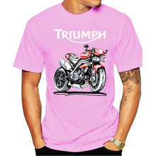 Load image into Gallery viewer, Speed Triple 1050 Triumph Motorcycle T-shirt Men Black T Shirt Vintage Cafe Racer Clothing Cotton Tshirts Biker Tops Moto Tee
