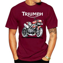 Load image into Gallery viewer, Speed Triple 1050 Triumph Motorcycle T-shirt Men Black T Shirt Vintage Cafe Racer Clothing Cotton Tshirts Biker Tops Moto Tee
