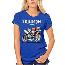Load image into Gallery viewer, Speed Triple 1050 Triumph Motorcycle T-shirt Men Black T Shirt Vintage Cafe Racer Clothing Cotton Tshirts Biker Tops Moto Tee
