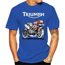Load image into Gallery viewer, Speed Triple 1050 Triumph Motorcycle T-shirt Men Black T Shirt Vintage Cafe Racer Clothing Cotton Tshirts Biker Tops Moto Tee

