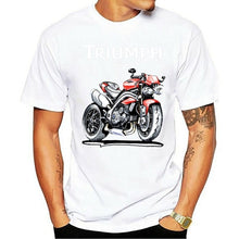 Load image into Gallery viewer, Speed Triple 1050 Triumph Motorcycle T-shirt Men Black T Shirt Vintage Cafe Racer Clothing Cotton Tshirts Biker Tops Moto Tee
