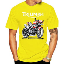 Load image into Gallery viewer, Speed Triple 1050 Triumph Motorcycle T-shirt Men Black T Shirt Vintage Cafe Racer Clothing Cotton Tshirts Biker Tops Moto Tee
