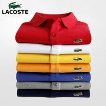 Load image into Gallery viewer, Men Summer Polo Shirt Brand Fashion Cotton Short Sleeve Polo Crocodile Shirts Male Solid Jersey Breathable Tops Tees 2635
