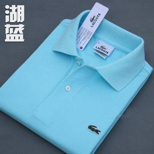 Men Summer Polo Shirt Brand Fashion Cotton Short Sleeve Polo Crocodile Shirts Male Solid Jersey Breathable Tops Tees 2635